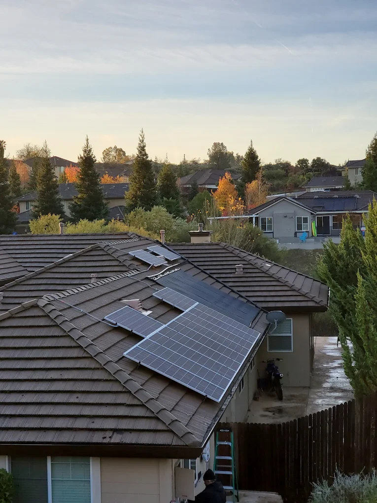 house with a solar panel