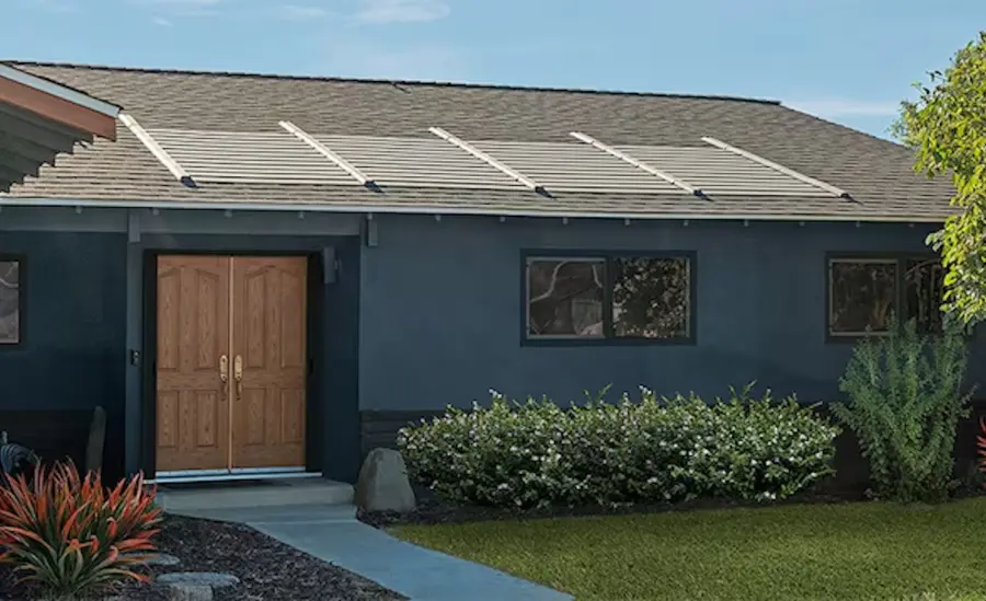 solar panel on house roof