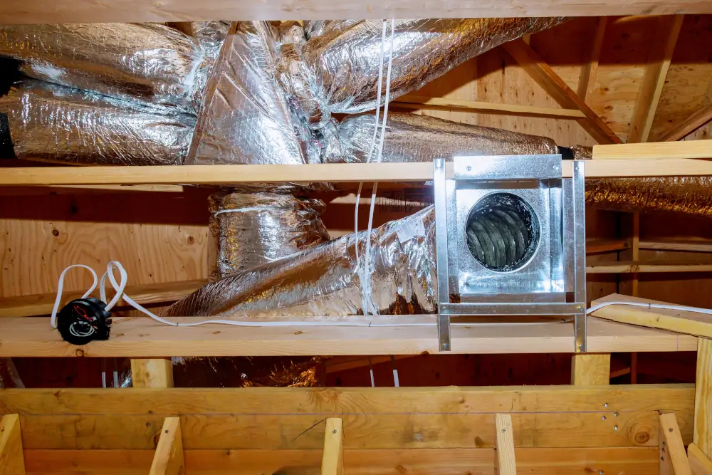 Understanding Duct cleaning and when to do a replacement in Fort Worth - Newly installed ducts in an attic.