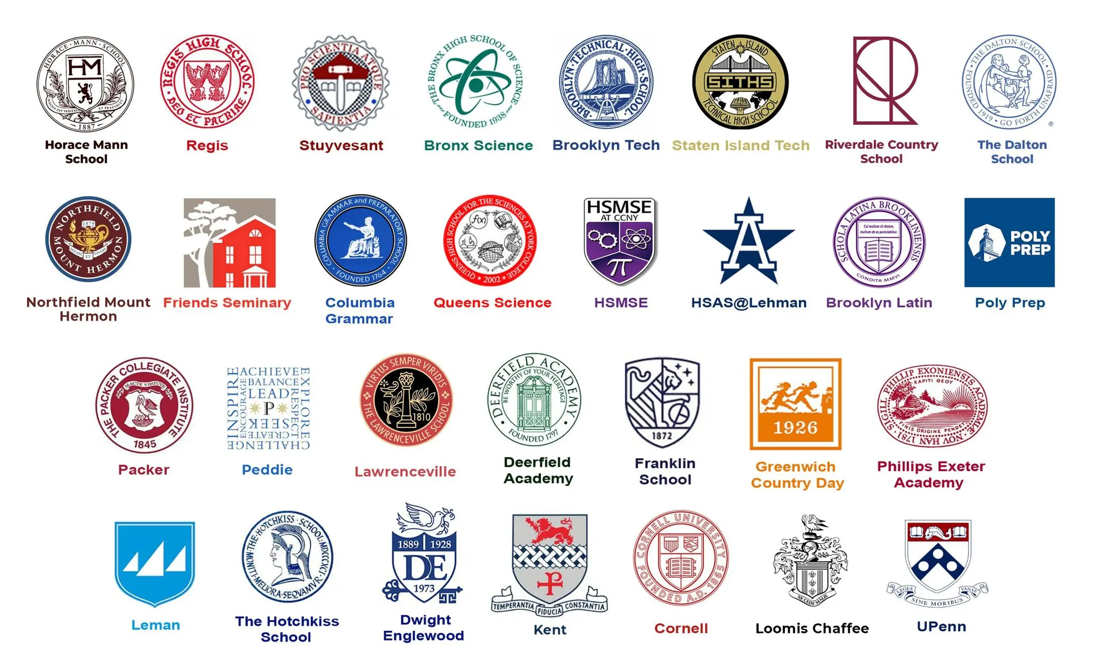 Poster with school logos