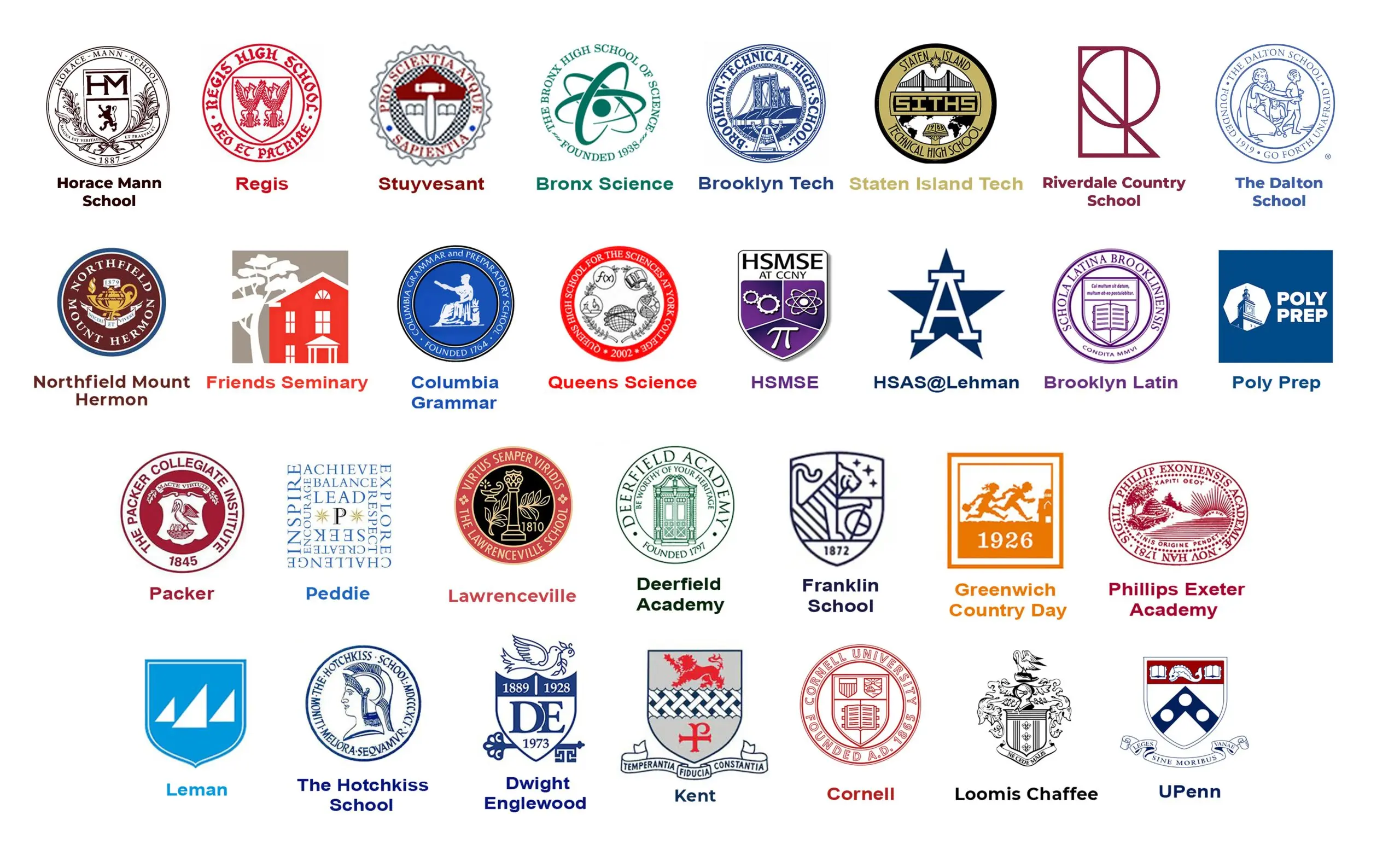 Poster with school logos
