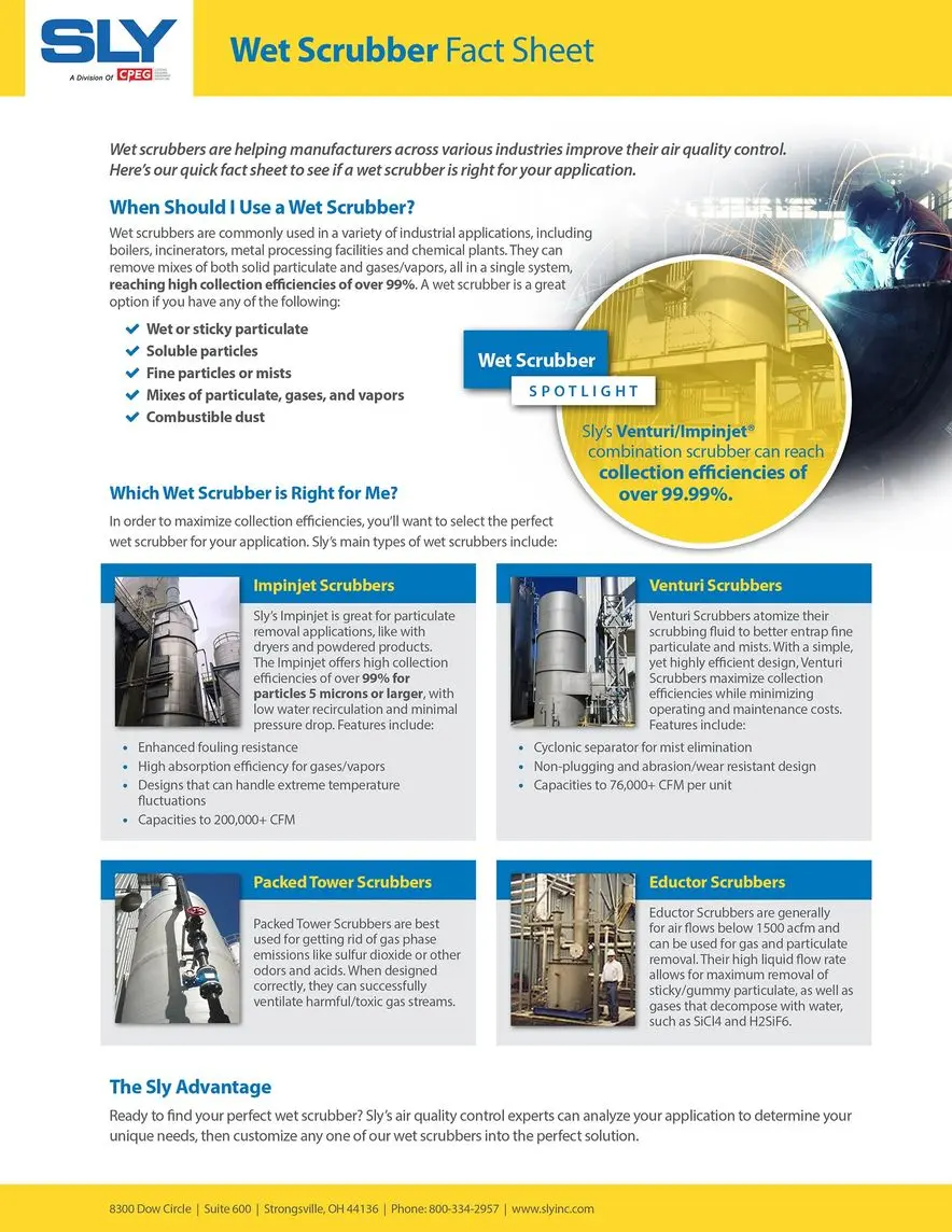 SLY_WetScrubber_FactSheet | Sly Air Pollution Control