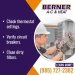 Technician diagnosing AC problems