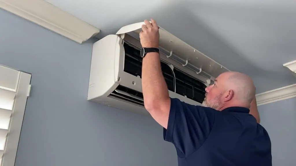 Ductless mini-split indoor air handler installed by Berner A/C & Heat