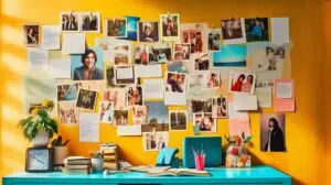 testimonials and case studies on a wall