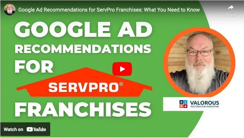 google ads for servpro franchises