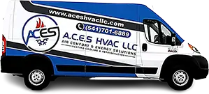ACES Heating & Cooling branded van