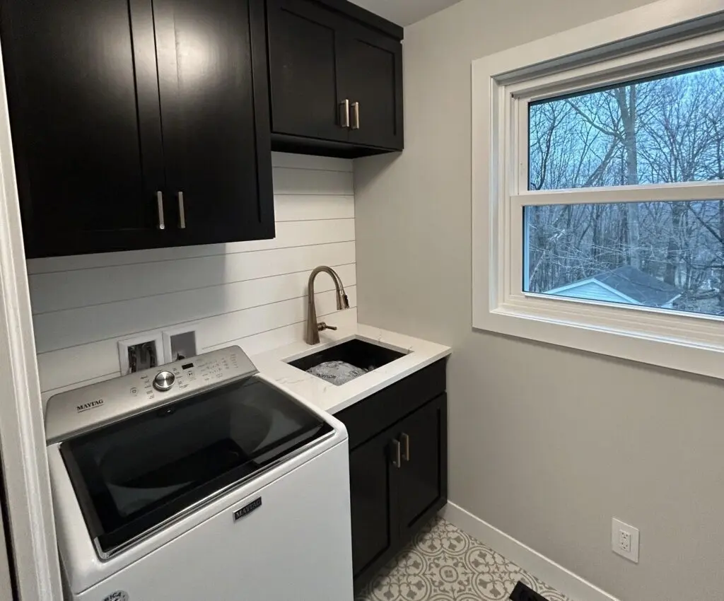 Newly remodeled laundry room