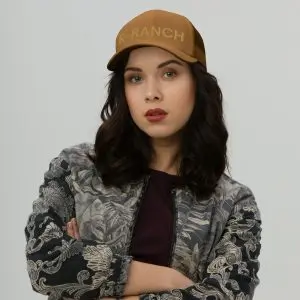 Embroidered Trucker Cap | Tan