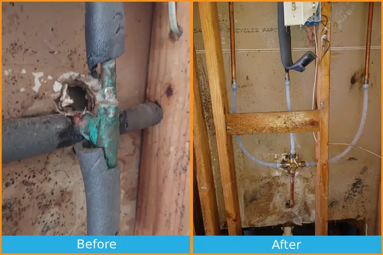 Santana Bros Plumbing Before After