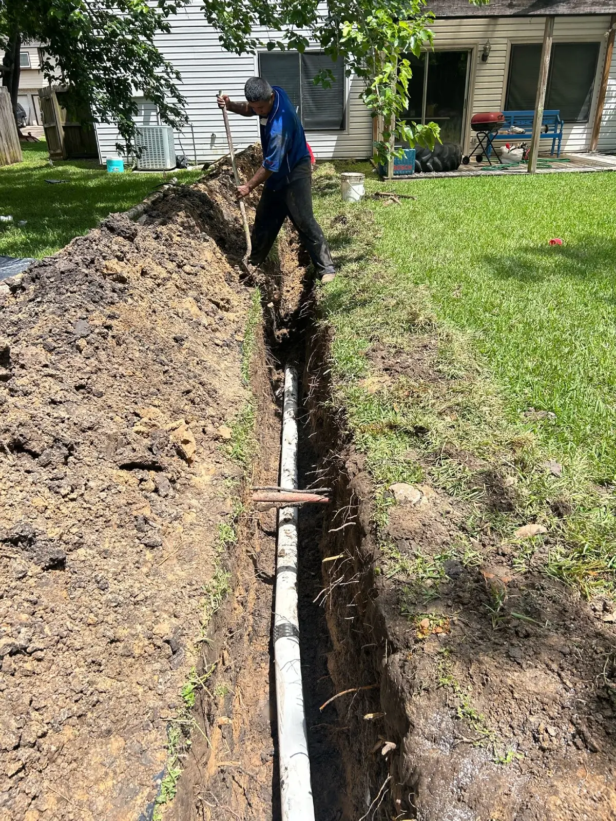 Replacing Sewer Line