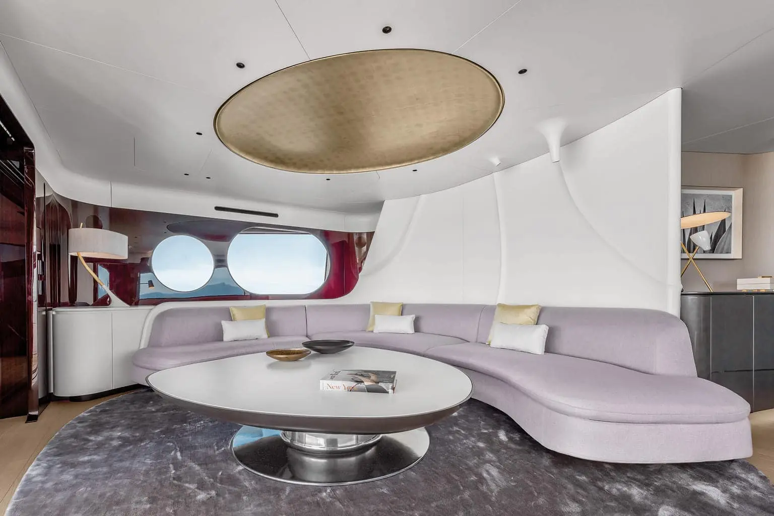 Grande Trideck upper deck dining saloon, shipyard photo