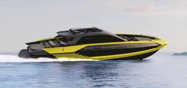 Tecnomar for Lamborghini 101 profile, shipyard rendering