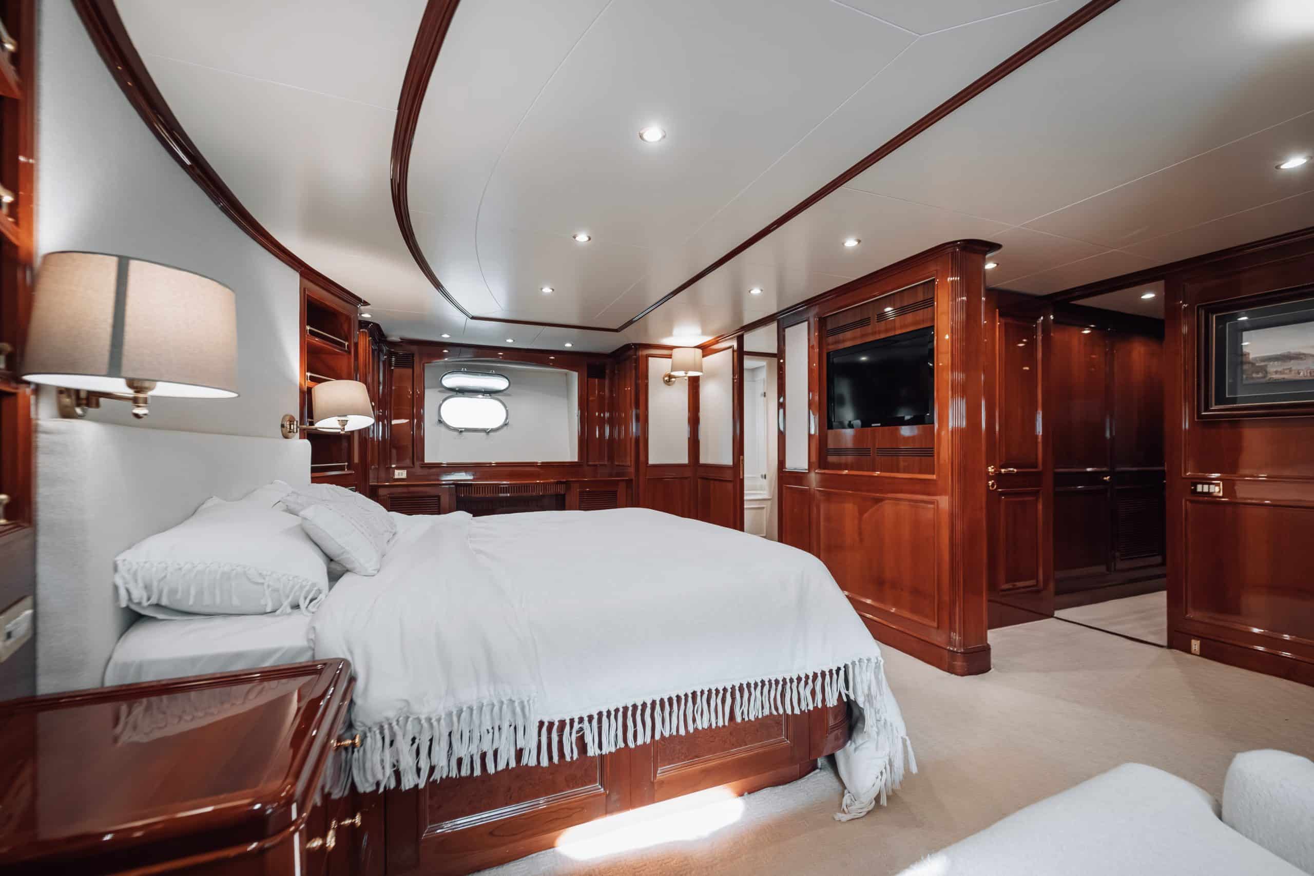 Royal Mirage yacht luxury bedroom cabin interior