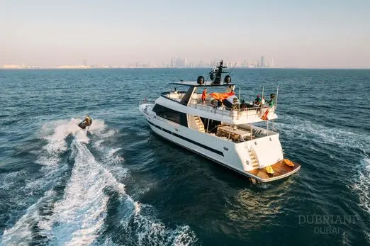 Eclipse yacht cruising at high speed across open ocean waters