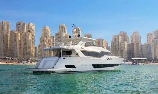 Cante 97 luxury yacht exterior profile in Dubai waters