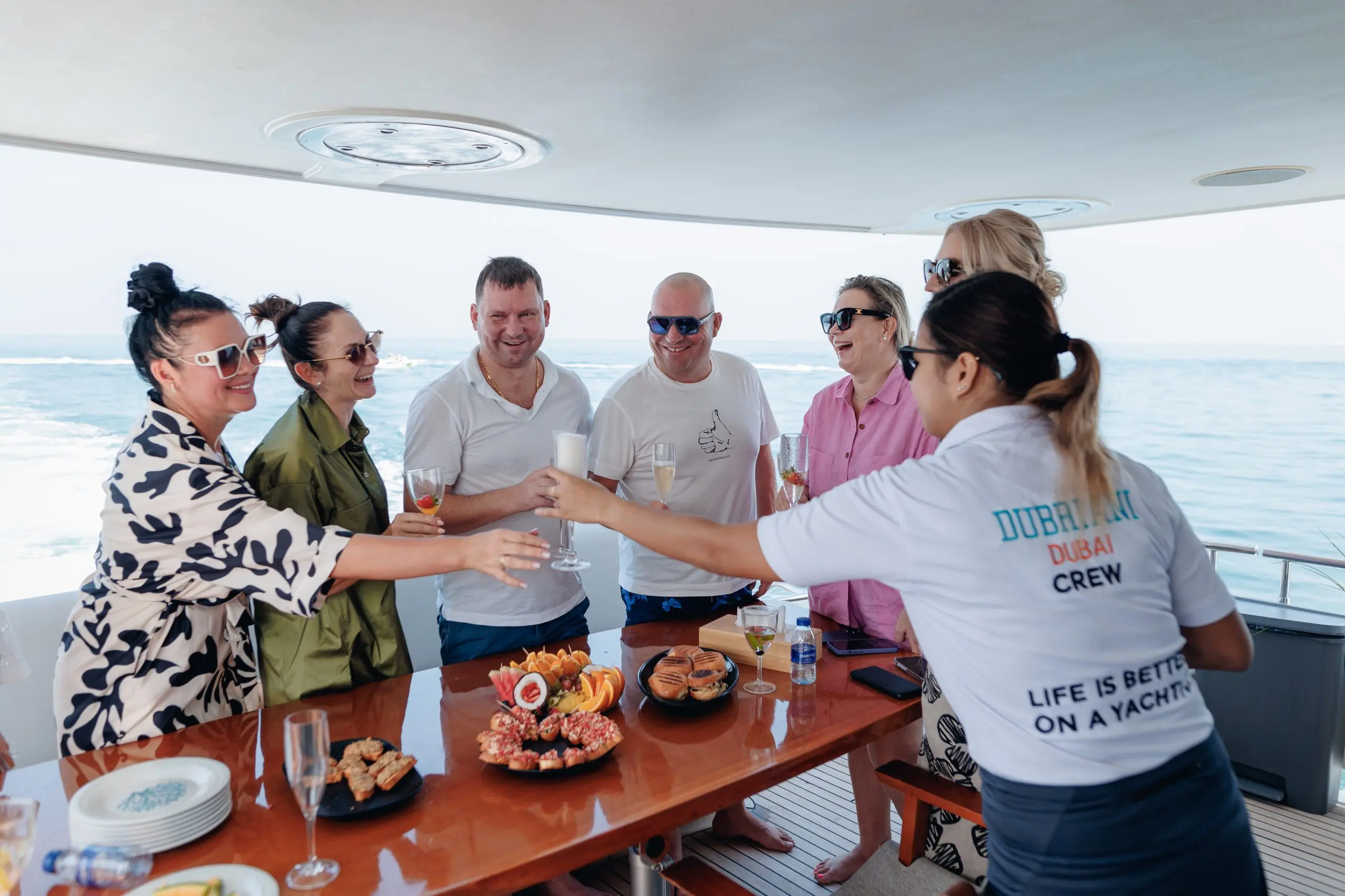 Guests making unforgettable memories on a Dubriani luxury yacht charter