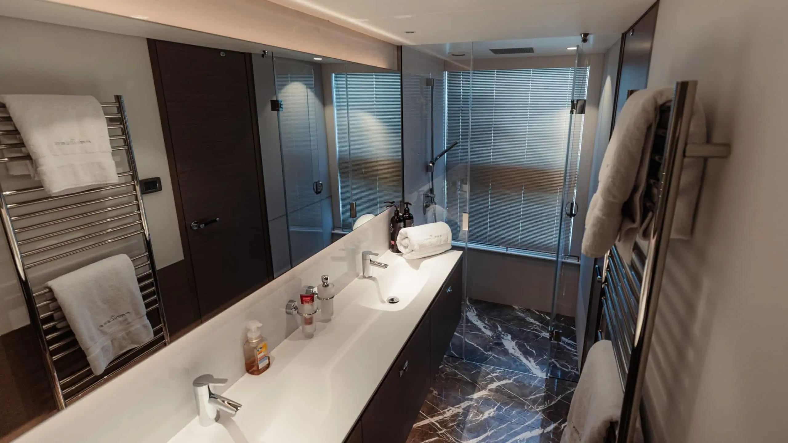 Princess X95 bathroom with walk-in rain shower