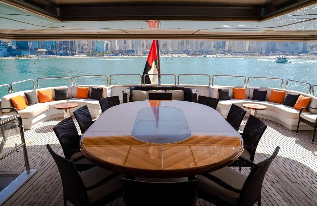 Benetti 50M superyacht dining area