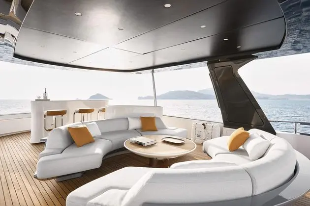 Grande Trideck beach club with sea terrace, shipyard photo