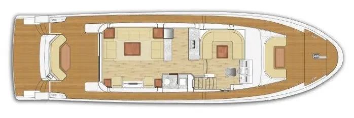 Nomad 65 main deck general arrangement — shipyard GA plan