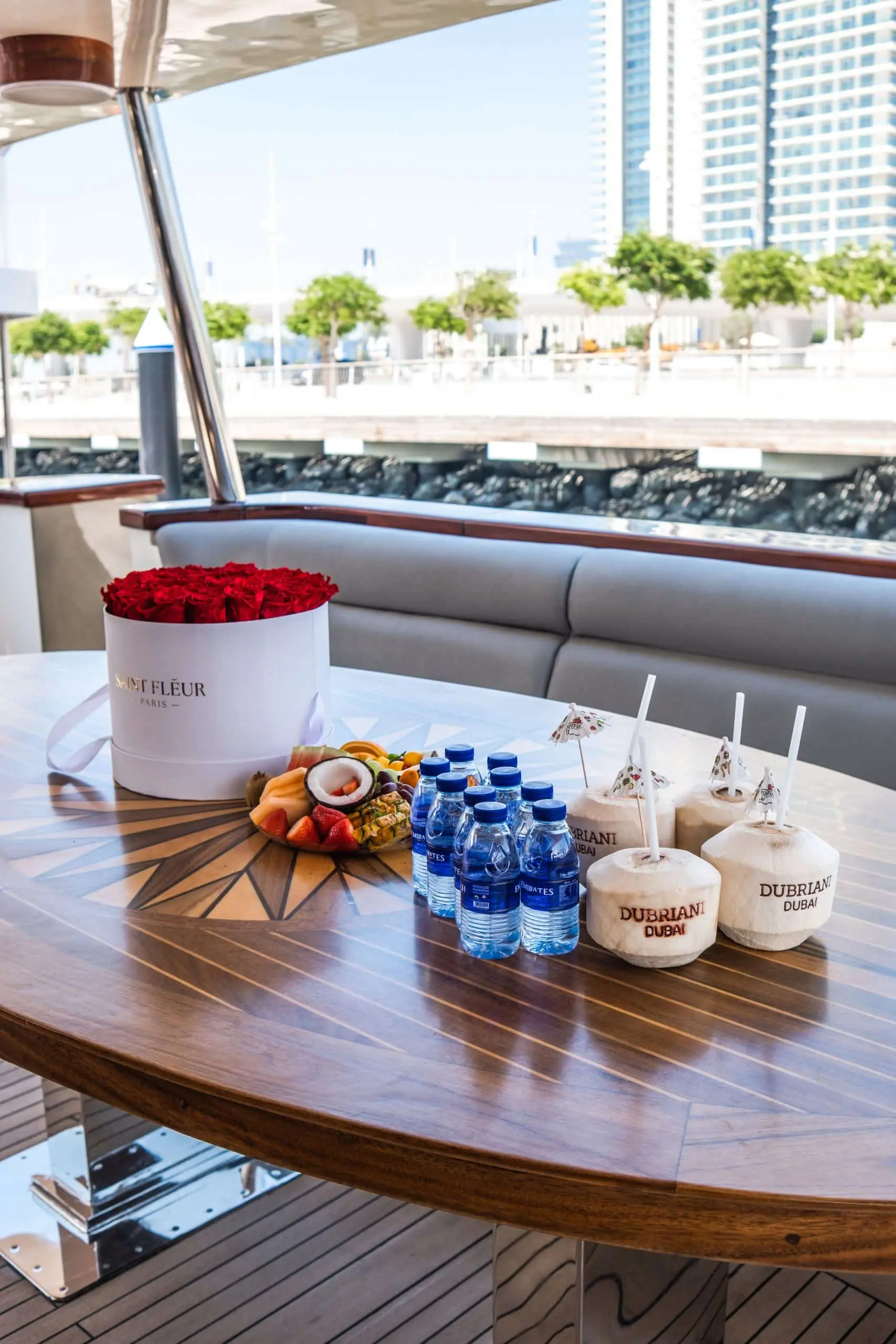 Spacious sun deck aboard Sapphire 150 Yacht Dubai