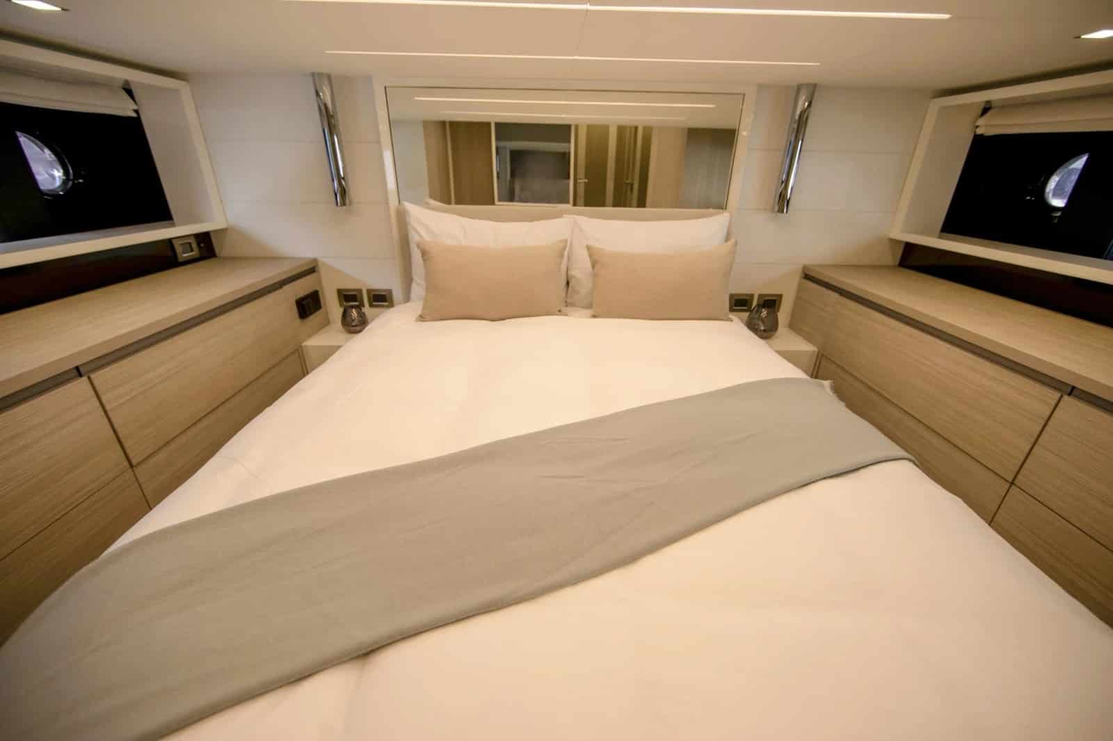 Cranchi 52 Evoluzione VIP double cabin in ivory oak finish