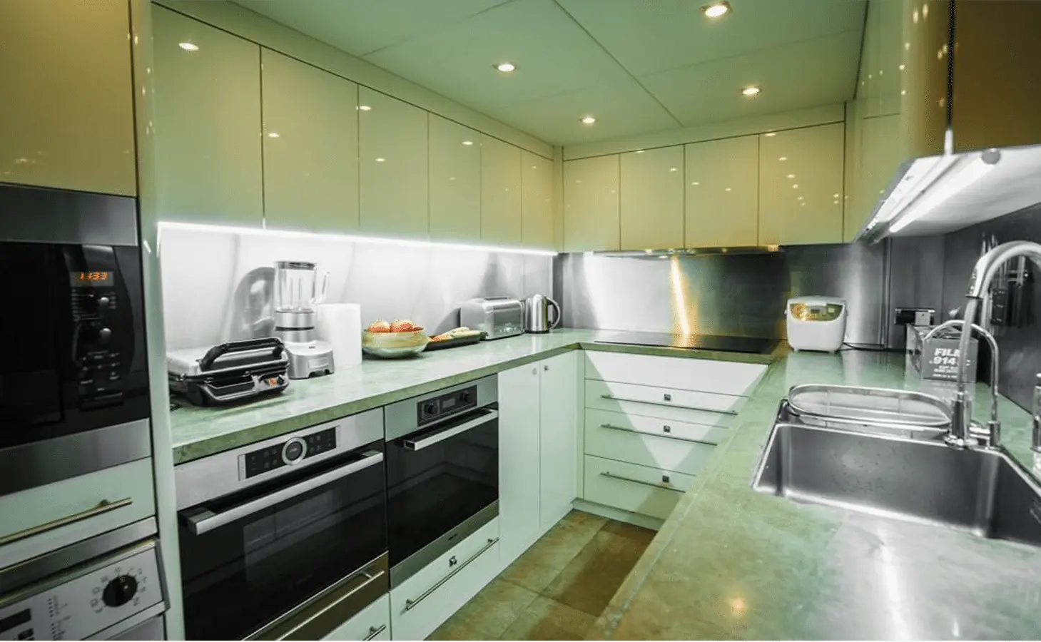 Sunseeker 40M professional galley with Miele appliances