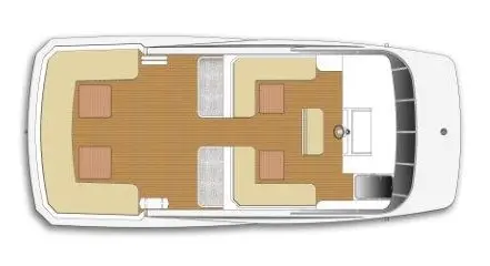 Nomad 65 flybridge general arrangement — shipyard GA plan