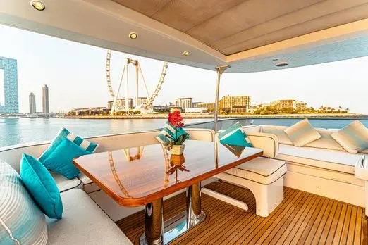 Azimut 70 Migueria yacht luxury lounge deck area