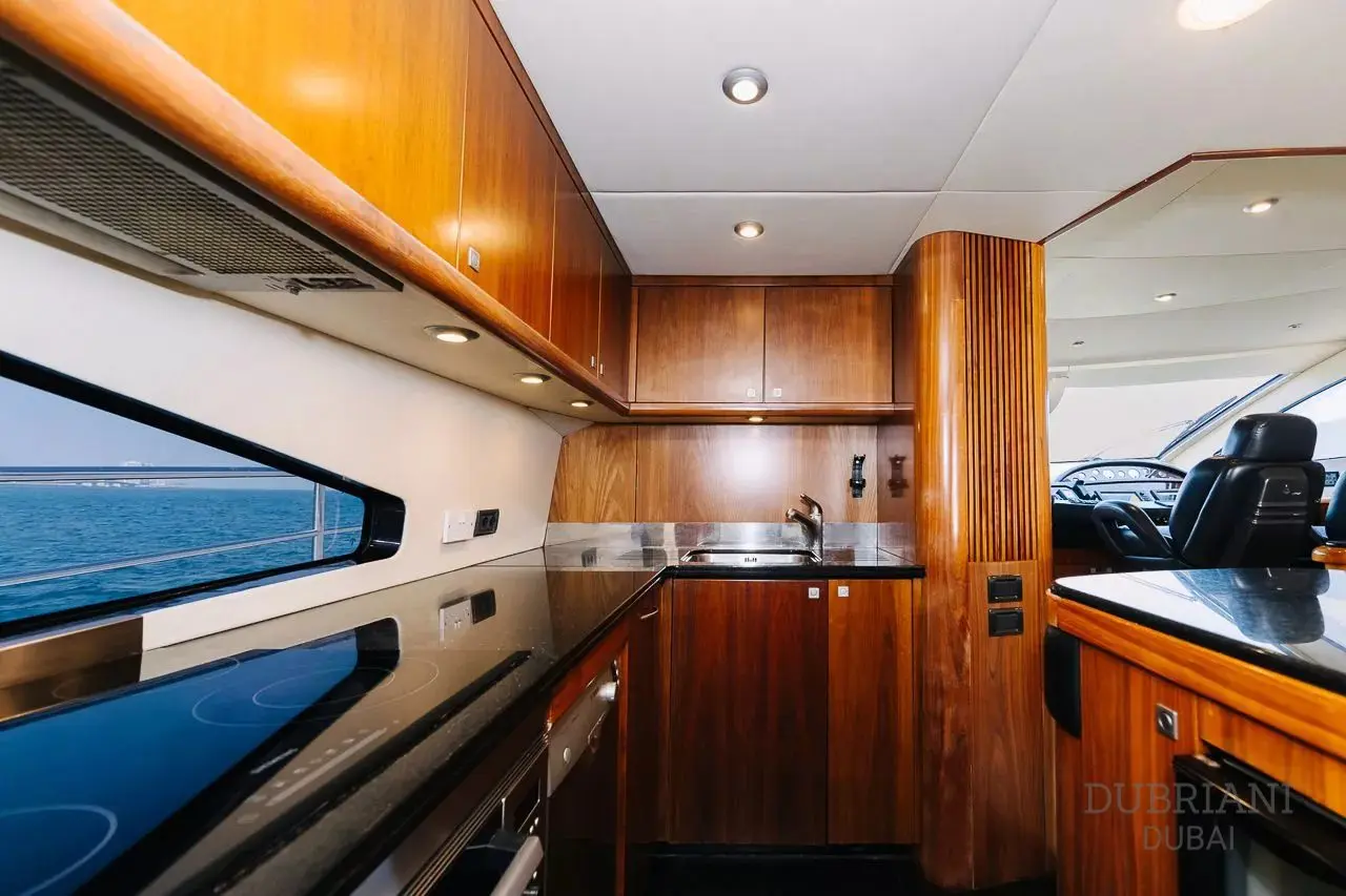Sunseeker 88 yacht modern galley kitchen interior
