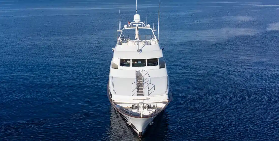 Royal Mirage yacht front exterior view on water