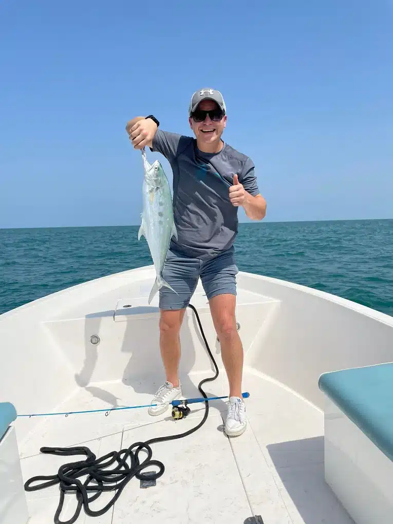 Successful catch during private fishing charter in Dubai
