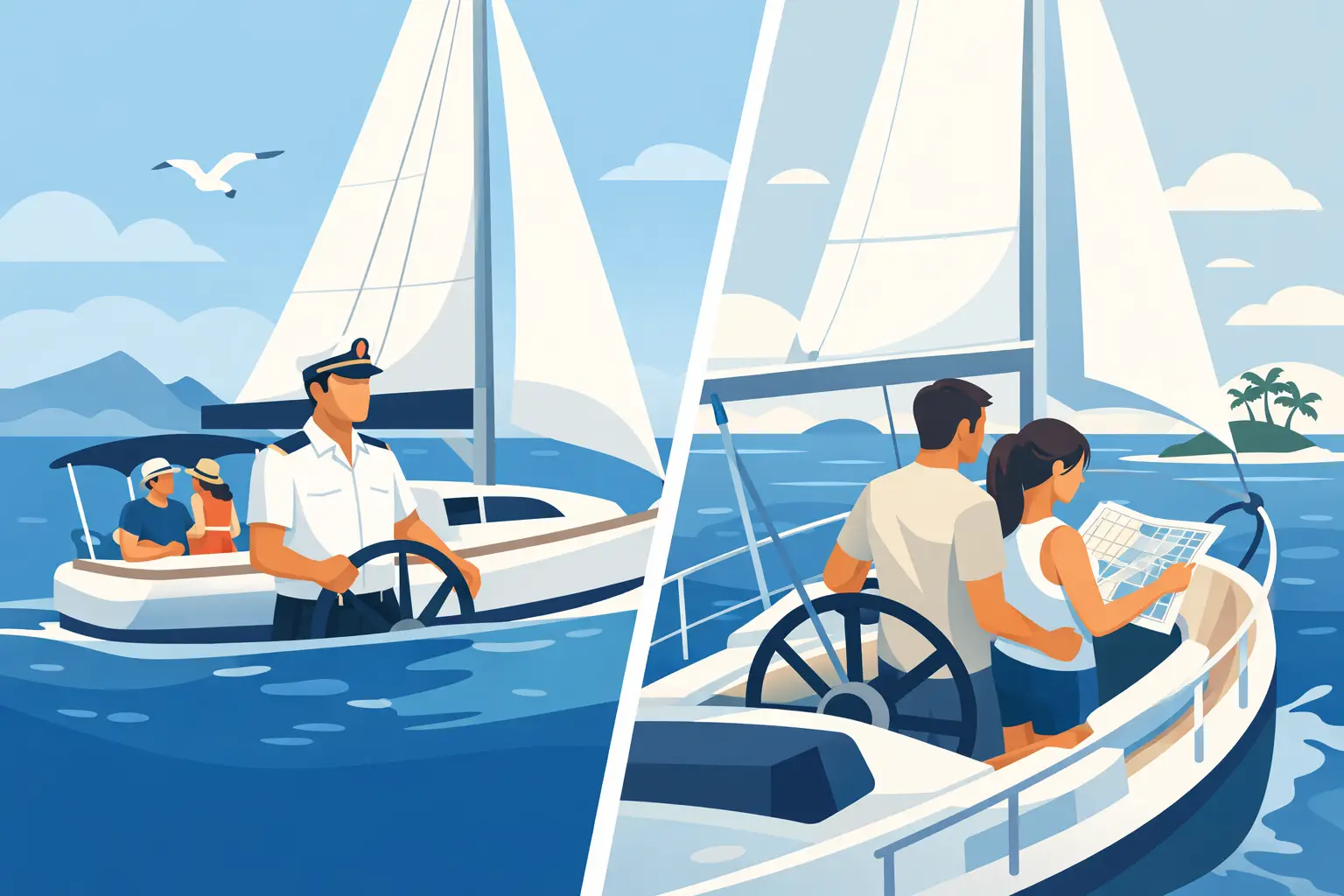 Captained Versus Bareboat Charter Explained