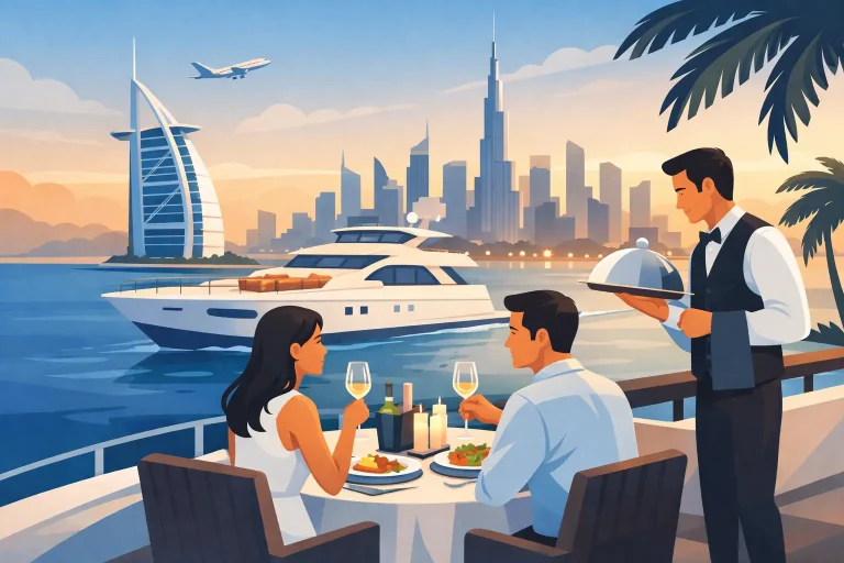 How Private Yacht Dining Works in Dubai