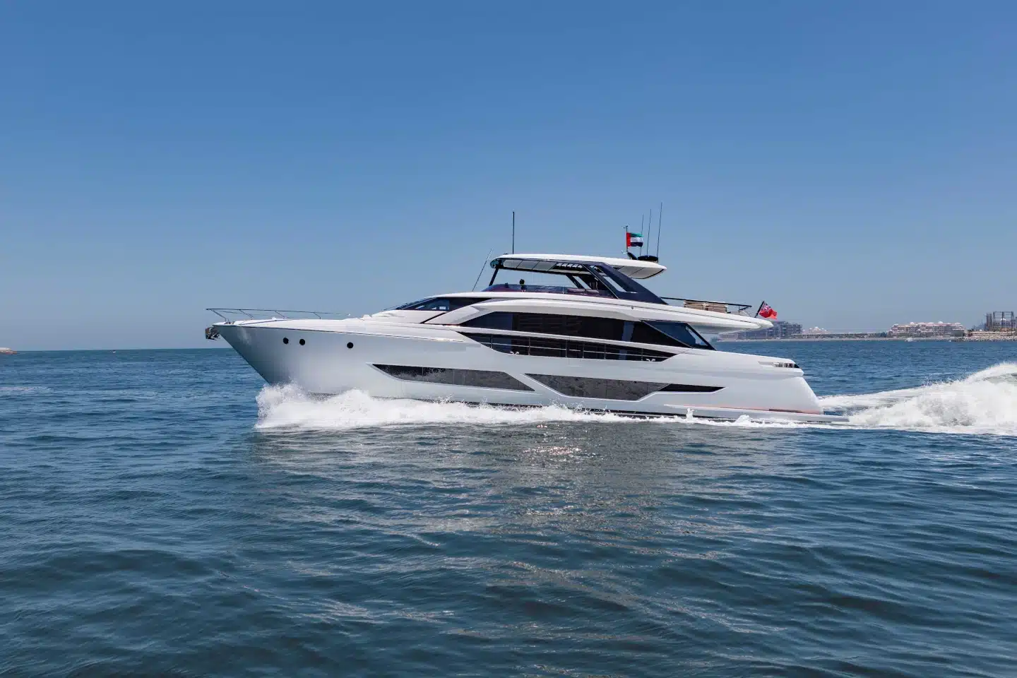 A Dubriani yacht underway in Dubai at first light