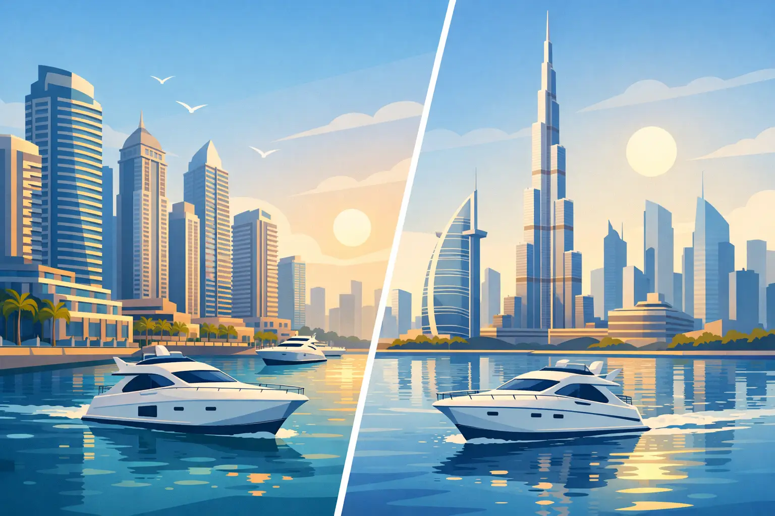 Marina Cruise Versus Burj Views for Your Yacht Day