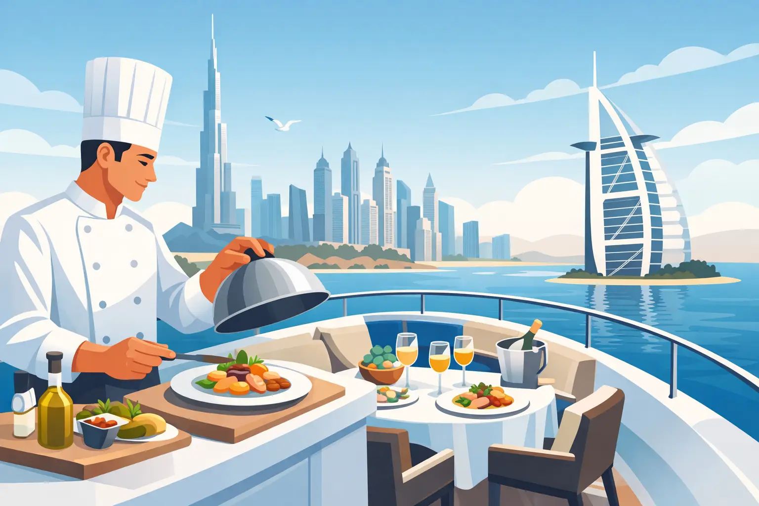 Private Yacht Chef Package for Dubai Dining