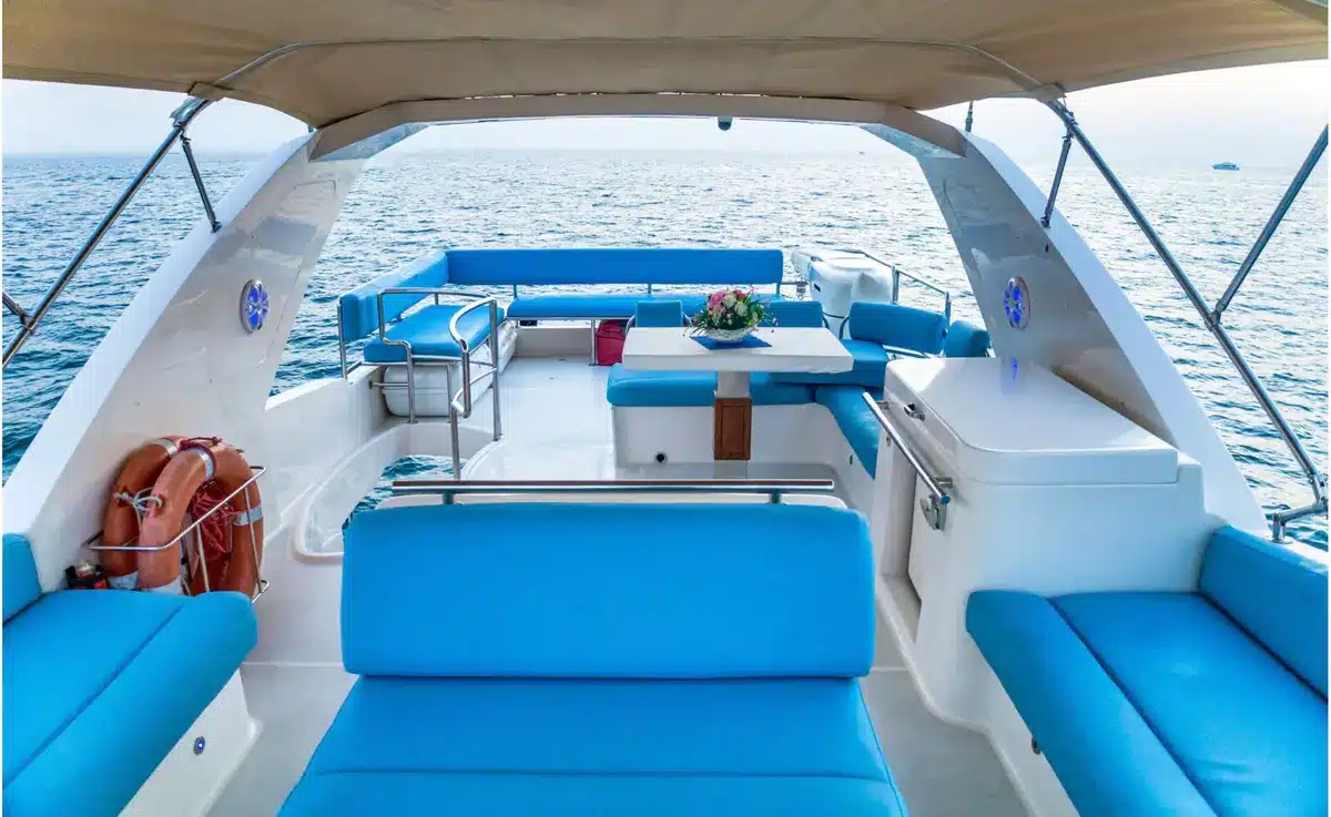 Azure 66 yacht bow sunbathing area
