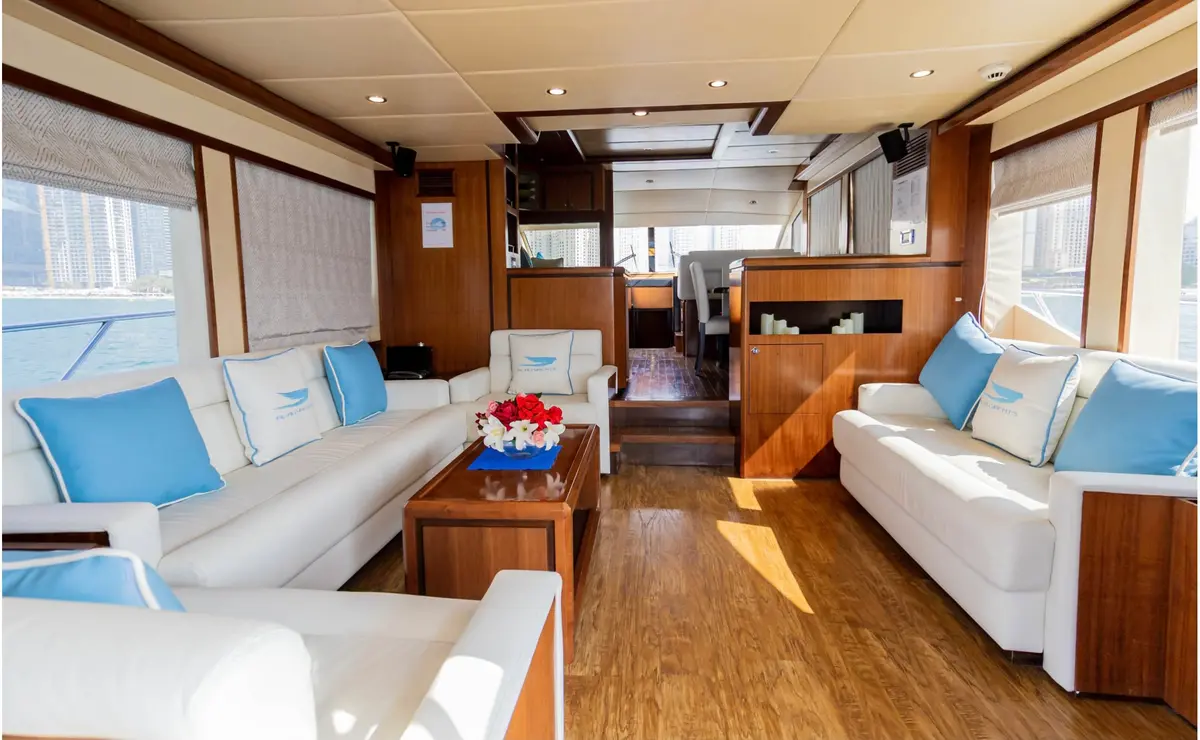 Azure 66 yacht dining area