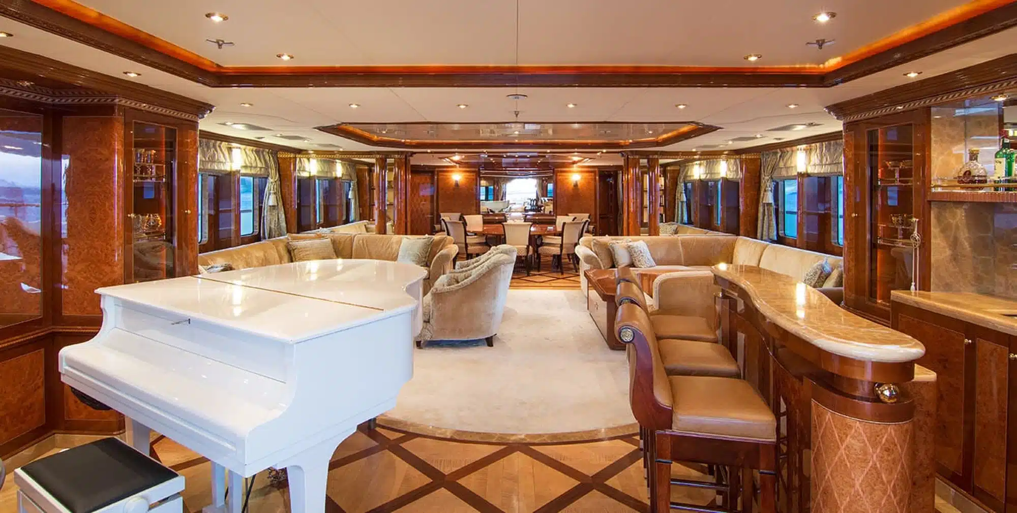Benetti 60M superyacht interior lounge