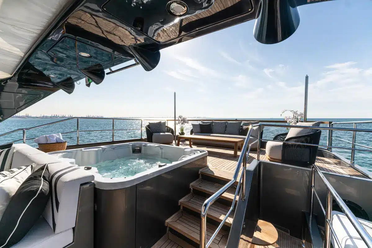 Triple 7 superyacht aft deck
