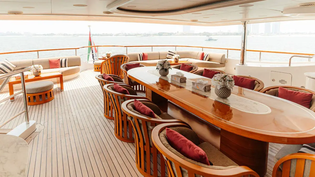 Benetti 60M superyacht deck area