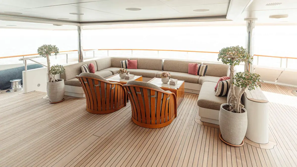 Benetti 60M superyacht deck area