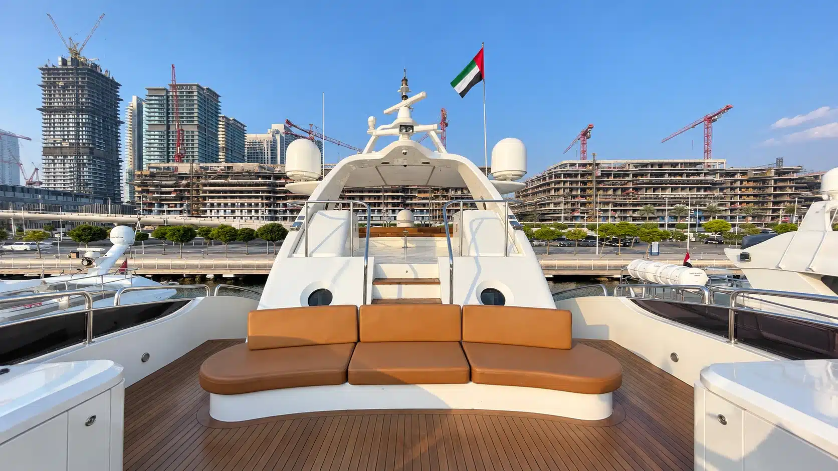 Benetti 120 yacht forward seating and upper deck