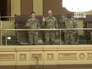 MIDF Soldiers in Lansing 1 MIDF soldiers are introduced to members of the Michigan Legislature.