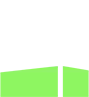 A clean minimalist graphic depicts two lime-green rectangular blocks placed adjacent with spacing, forming a basic paving stone style layout.