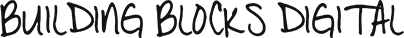 Building Blocks Digital displayed in bold hand-drawn uppercase lettering as a branded typography graphic.