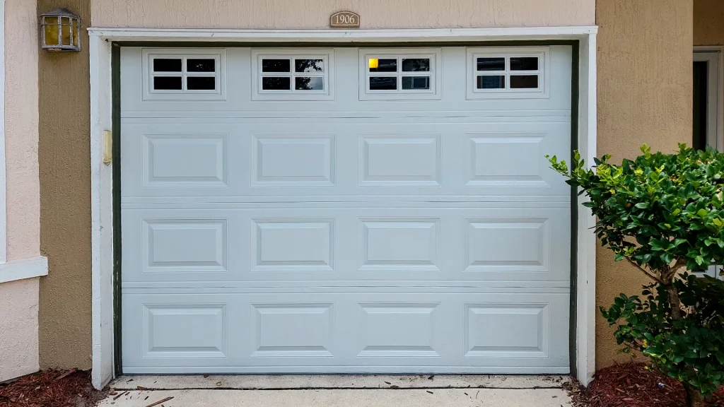 traditional short-panel sectional steel garage door