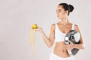 scale and tape to measure weight